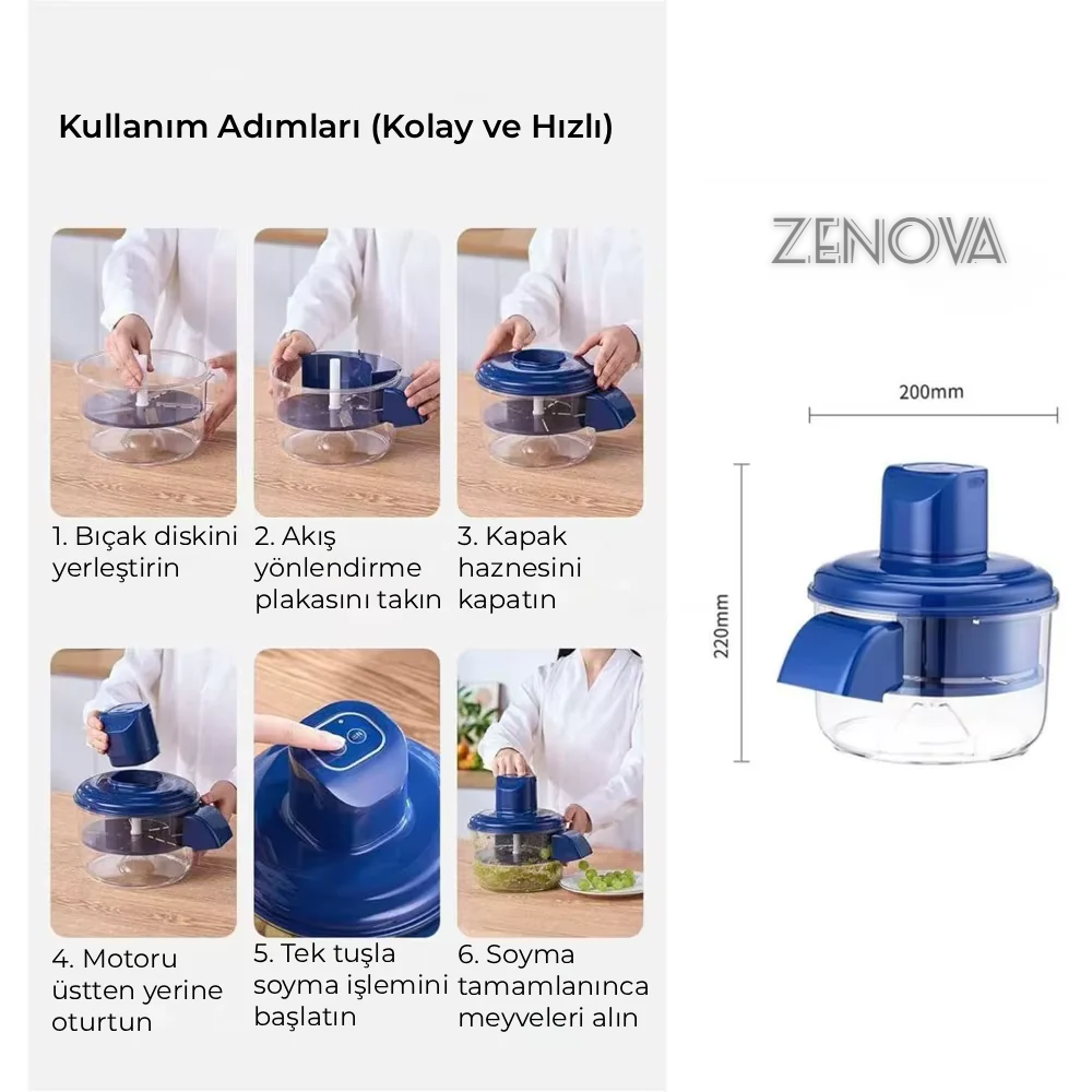 Watermarked - Şarj Edilebilir Elektrikli Meyve ve Sebze Soyucu – Üzüm, Kiraz Domates, Sarımsak İçin Otomatik Soyucu