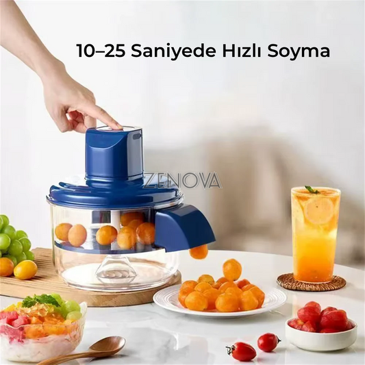 Watermarked - Şarj Edilebilir Elektrikli Meyve ve Sebze Soyucu – Üzüm, Kiraz Domates, Sarımsak İçin Otomatik Soyucu